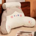 Cuscino schienale letto gatto cartone animato carino con poggiatesta e braccioli per sedia ufficio - 60*45cm / Gatto Caffè