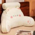 Grazioso cuscino letto zampa di gatto con poggiatesta rimovibile, supporto lombare morbido. - 60*45cm / Gatto Bianco