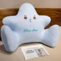 Cuscino schienale letto a forma di stella blu simpatico cartone animato supporto morbido. - Stella in seta di ghiaccio blu