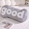 Grey ergonomic letter good pillow for sofa and bed, soft long lumbar cushion for sleeping. - Grey Ice Silk Good