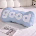 Blue shaped letter good throw pillow, comfortable soft sofa cushion and sleeping bolster. - Blue Ice Silk Good