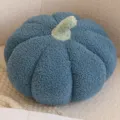 Coussin en peluche citrouille bleue douillet, coussin décoratif pour canapé et salon. - Coussin citrouille bleu