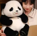 Simpatico panda peluche animale morbido cuscino regalo per bambine e bambini compagno sonno. - Grande (70cm con Rete) / Panda