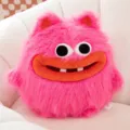 Rosa peluche mostro soffice cuscino carino bambola morbida regalo originale bambini - Personaggio Mostro Rosso / 35cm