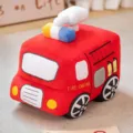 Cute cartoon fire engine plush toy, soft stuffed vehicle pillow for kids boys daily sleeping. - 28cm / Fire Truck