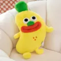 Cute big mouth plush pillow funny yellow stuffed doll soft toy home decor gift for kids - Banana