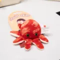 Cute red octopus plush shoulder toy with magnetic design, soft stuffed animal companion. - Octopus