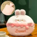 Cute plush rabbit cake hand warmer pillow with hot water bottle, soft warm gift for girls. - Cake Rabbit Hand Muff for Hot Water Bag