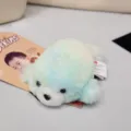 Cute tie-dye gradient seal plush toy, soft stuffed marine animal doll for kids gift. - Seal