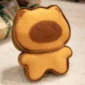 Cute toast bread plush toy soft stuffed animal pillow creative cartoon doll gift item - Happy Toast Kitten / 17cm / Caramel color