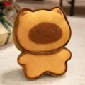 Cute toast capybara plush toy pillow, soft stuffed animal bread doll for kids and home decor. - Unhappy Toast Kitten / 17cm / Caramel color