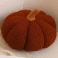 Oreiller en Peluche forme de Citrouille Marron Jouet Mignon Coussin pour Salon Decoration - 20cm / Coussin citrouille marron foncé