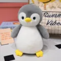 Cute grey plush penguin toy with big glitter eyes soft stuffed animal doll gift for kids. - 25cm / Grey Penguin