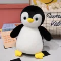 Cute glowing penguin plush toy, soft stuffed animal doll, perfect gift for kids and toddlers. - 25cm / Black Penguin