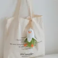 Simpatico portachiavi in peluche anatra banana su borsa di tela, morbido ciondolo giocattolo regalo. - Portachiavi 10cm / Ciondolo anatra verde ansiosa