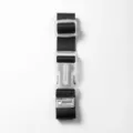 Portable travel luggage strap with plastic buckle for secure packing and trip convenience. - Black