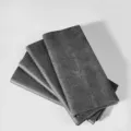 Panno in microfibra grigio scuro per pulizia, panno per vetri senza aloni per la casa - 20 x 25 cm / Nero [versione economica in panno magico sintetico]