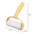 Yellow lint roller for clothes pet hair remover, 18x12cm portable sticky dust roller brush variant. - Yellow with Roll Paper