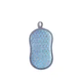 Double sided silver wire dishwashing sponge and kitchen cleaning scouring pad variant - Blue