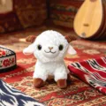 Cute ethnic style little sheep plush toy doll, soft handicraft souvenir gift pendant for kids. - Fortune Hat Xinjiang Lamb - Naked Sheep / 15cm (With Hat 35cm)
