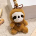 Cute sloth plush keychain bag pendant soft animal doll fluffy toy lovely gift accessory - Sloth