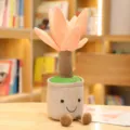 Cute plush tulip potted toy, soft fabric plant doll for home decoration and room decor. - Dracaena Ornament (40cm) / Pink