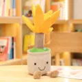 Cute potted plant plush toy creative cartoon flower pot doll soft home room decor gift - Dracaena Ornament (40cm) / Orange