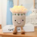 Cute potted tulip plush toy simulation succulent plant desktop ornament home decor - Hand Bouquet Ornament (25cm) / Yellow