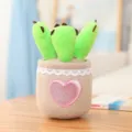 Cute potted cactus plush toy with heart decor, soft succulent plant doll for home desk decor. - Bear Paw Ornament (25cm) / Green