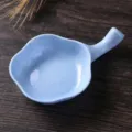 Wheat straw sauce dish with handle blue seasoning plate for kitchen table dining - Nordic Blue