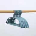 Blue wide shoulder anti-slip clothes hanger, seamless home drying rack variant. - Blue