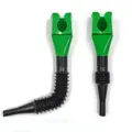 Flexible plastic oil funnel with clip design, portable pouring tool for kitchen and car use. - Green
