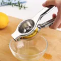 Stainless steel manual lemon juicer hand press fruit squeezer kitchen tool orange extractor - Silver