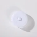 White mini retractable tape measure, portable measuring tool with dual scale for body and sewing. - White