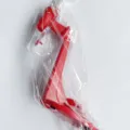 Inverted drink dispenser stand SKU view, red plastic bottle holder for carbonated beverages. - 1st Generation OPP Bag Packed