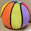 Cuscino da basket in peluche colorato segmentato giocattolo morbido decorazione regalo creativo - 9cm / Macaron arcobaleno