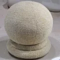 Cuscino in peluche a forma di pilastro in pietra simulato, cuscino bollard in tessuto beige. - Albicocca Tè al Latte / 35cm