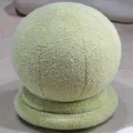 Cuscino in morbido peluche con paletto in pietra verde, cuscino cilindrico creativo. - Verde menta