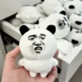 Simpatico ciondolo in peluche di panda divertente meme espressione bambola di peluche - 10cm / Disprezzo