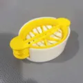 Plastic egg slicer kitchen tool multi-functional yellow white food divider for eggs - Yellow