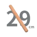 Rouleau à pâtisserie à bout rond 29*2,7 cm / Hêtre naturel