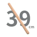 Rouleau a patisserie en bois outil de cuisine pour pate a pain et pizza longueur 39 cm - Rouleau à pâtisserie à bout rond 39*2,7 cm / Hêtre naturel