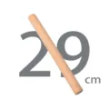 Mattarello in legno di faggio 29cm rullo per impasto cucina cottura pasticceria utensile - Mattarello a testa piatta 29*2,5 cm / Legno di faggio naturale