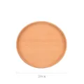 Wooden round serving tray 20cm natural wood fruit dessert plate for home and hotel use - Diameter 20cm