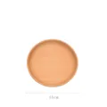 Wooden round tray 15cm minimalist fruit dessert dish natural wood serving plate for home - Diameter 15cm