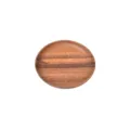 Assiette ronde en bois d'acacia plat à dessert snack minimaliste plateau de service - Diamètre environ 15 cm