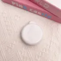 Portable folding air cushion massage hair brush, white compact travel round hair comb variant - White