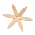 Foldable bamboo trivet heat resistant mat for hot pots, dishes, and dining table decor. - 1 Piece / Natural Wood Color