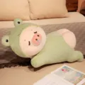 Lindo rana cerdo de peluche muñeca acostada almohada suave animal de dibujos animados regalo - Rana - Cerdo / 45 cm / 0,38 kg