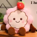 Cuscino in peluche fiore rosa fragola, morbido cuscino bambola carina regalo giocattolo - Ciondolo da 15cm / Fragola energica